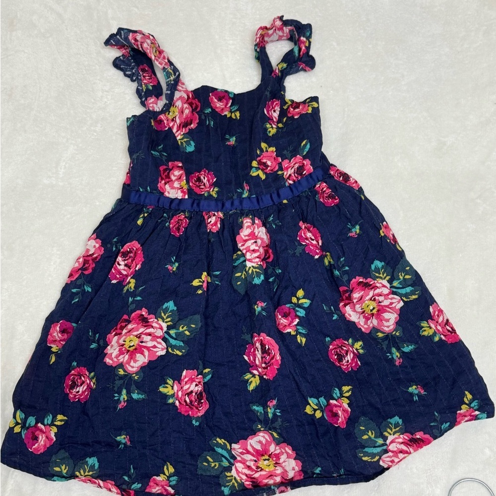 Floral Kids Dress with Ruffle Straps